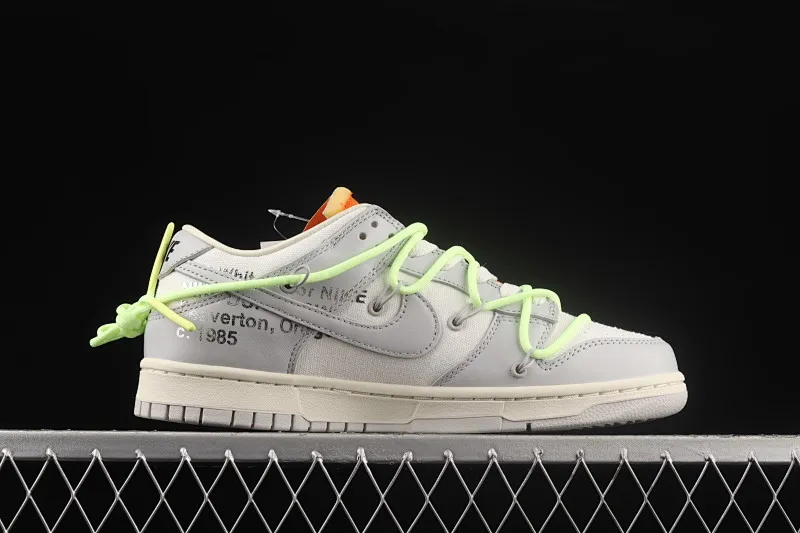 All Categories Nk SB Dunk Series Nk SB Dunk Low Low-top Sneakers Pure Original Version OF x Nk Dunk Low OW White Gray Casual Sports Skateboard Shoes DM1602-128